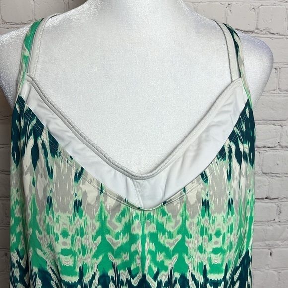 Athleta Crossback Blousy Printed Tankini Top - Picture 2 of 11